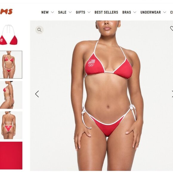 SKIMS FOR TEAM USA - SKIMS FOR TEAM USA SIGNATURE SWIM OLYMPIC TRIANGLE TOP | RE - Picture 2 of 4